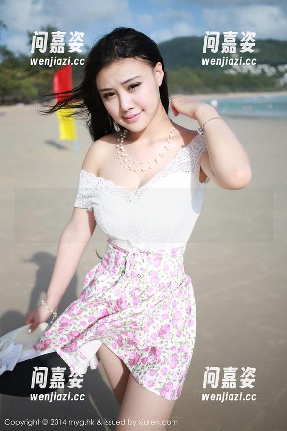 美媛馆 - 免费图片送上，潘娇娇的白裙，就问你接受不接受得了这种诱惑？